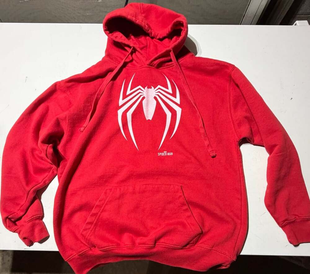 Marvel Spider-Man Gamerverse Logo Red Hoodie Sweatshirt Size Medium